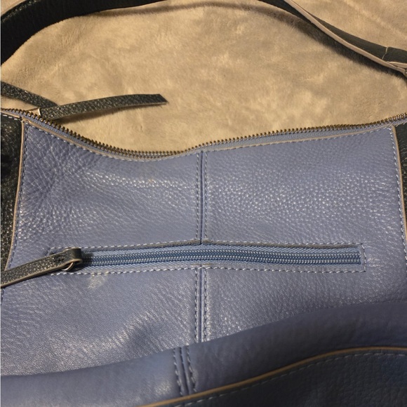 The Sak Alameda Leather Hobo Bag Blue Black Pebbled - Picture 6 of 9